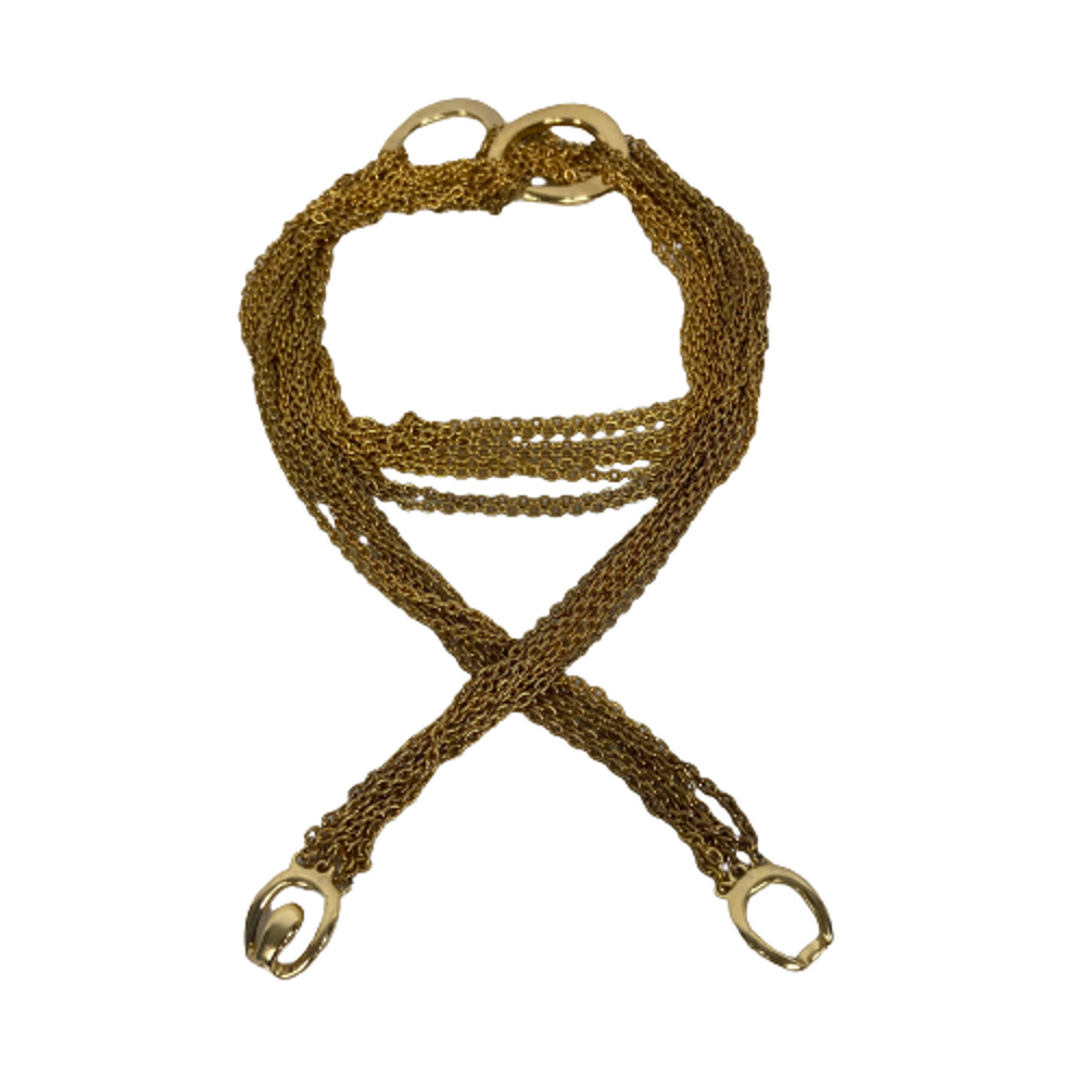 Boutique Belt Womens One Size Gold Metal Chain Layered Belt‎